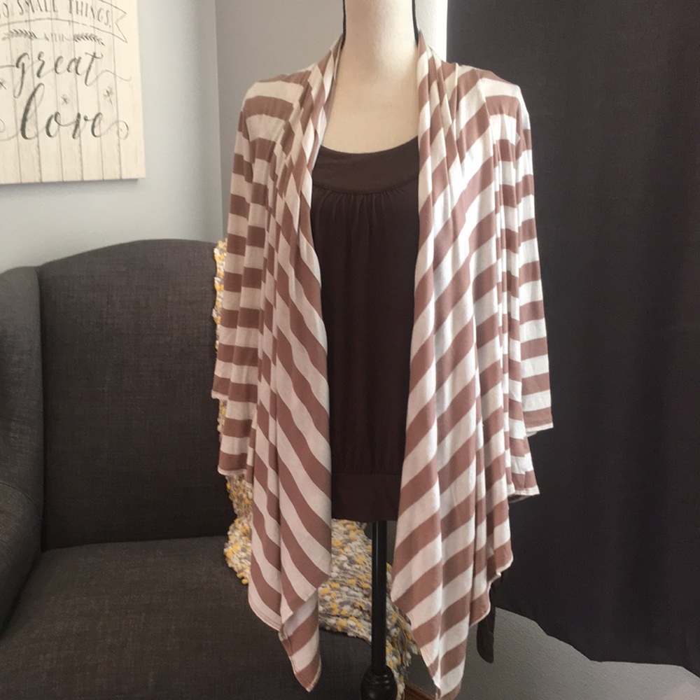 Drape front cardigan